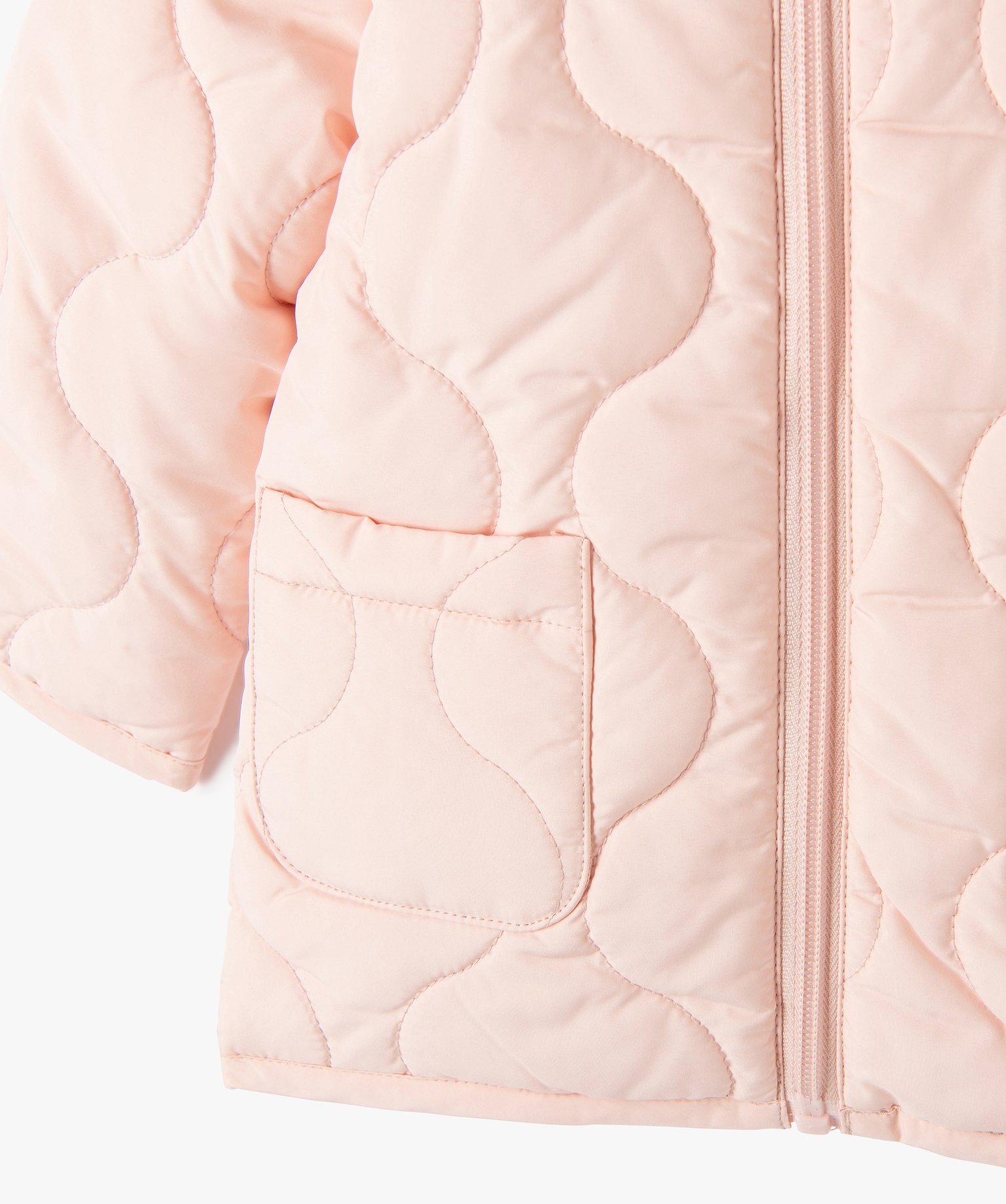 Blouson bébé fille matelassé à capuche rose | GEMO