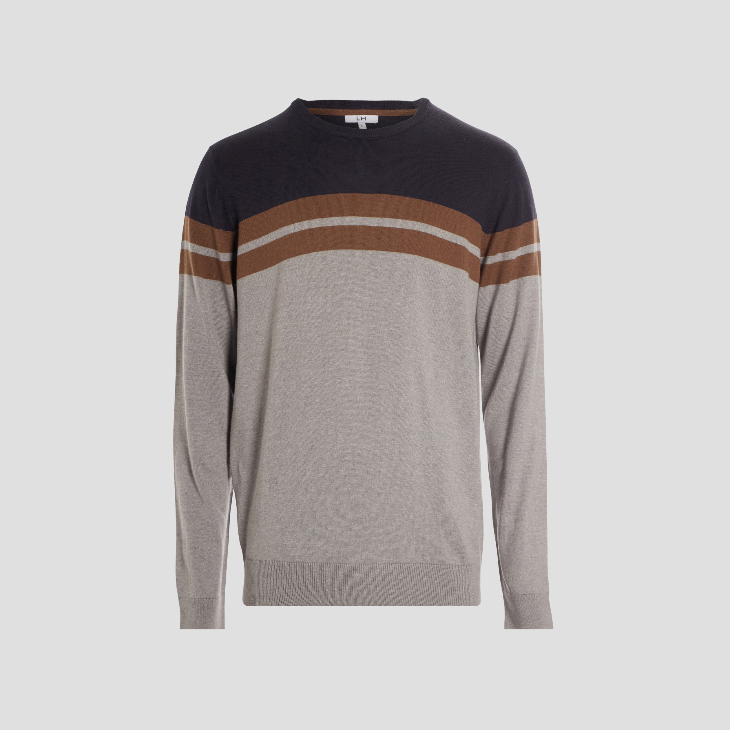 Pull manches longues gris homme | La Halle
