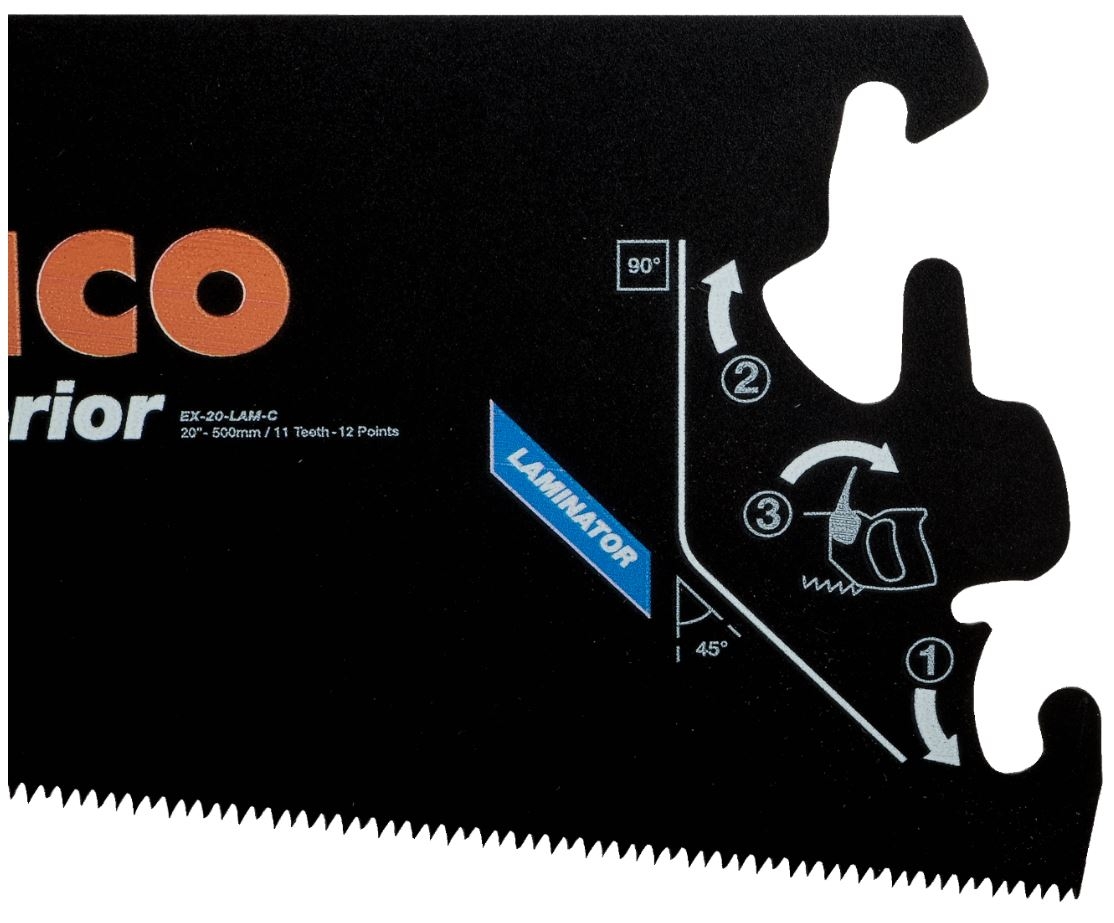 Bahco EX-20-LAM-C Superior™ sågklinga, för BHS-handtag, för laminat- och trägolv, 11/12 TPI, 20