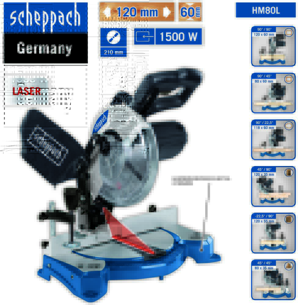 Scheppach Kapp- und Gehrungssäge HM210L