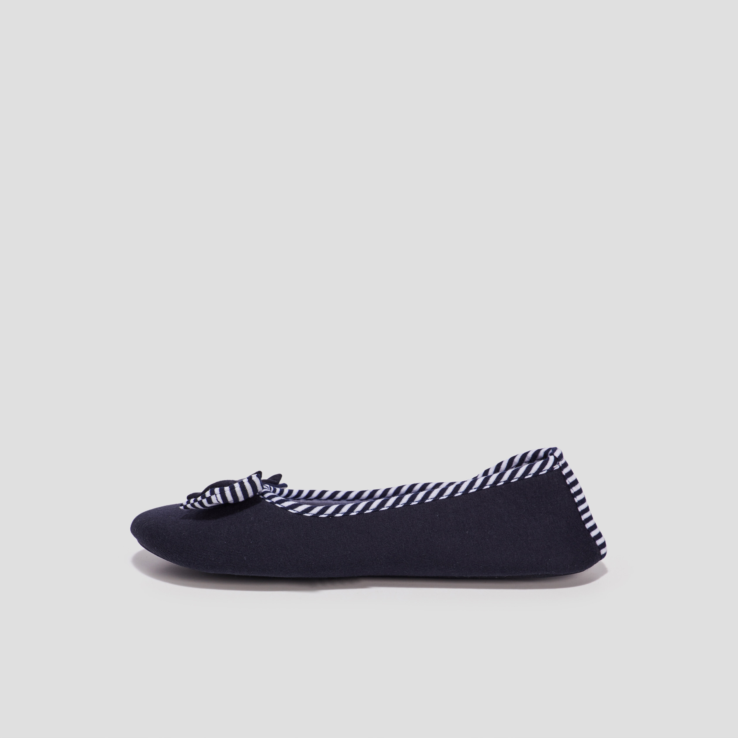 Chaussons ballerines Isotoner bleu marine femme | La Halle