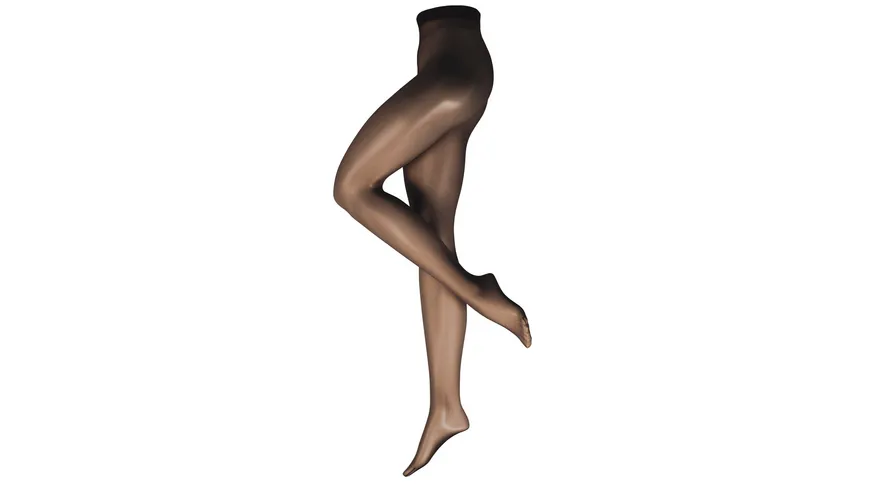 NUR DIE Damen Feinstrumpfhose Transparent 15 DEN schwarz