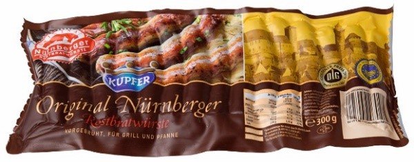 Kupfer Original Nürnberger Rostbratwurst