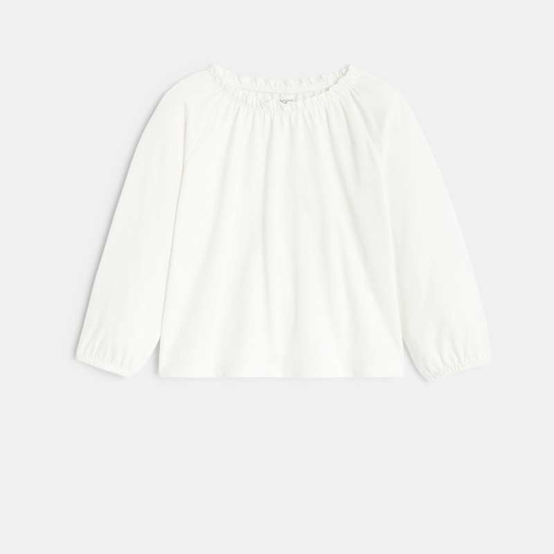 Salopette courte fleurie et blouse rose bébé fille