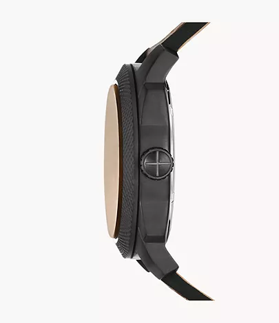 Fossil Uhr Machine 3-Zeiger-Werk Datum LiteHide-Leder dunkelbraun