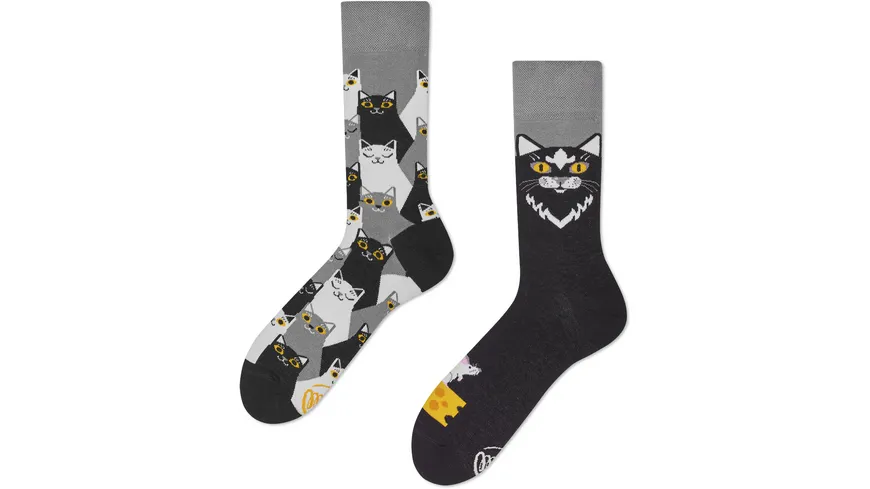 MANY MORNINGS Unisex Socken Black Cat BLACK CAT