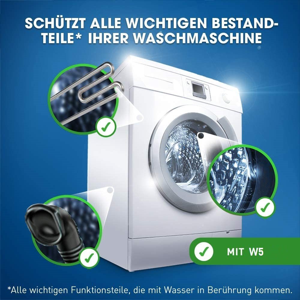 W5 100x Entkalker Tabs für Waschmaschine, Wasserkocher, Spülmaschine Entkalker (für MIELE, BEKO, Siemens, Haier, Bauknecht, AEG, Bosch, Samsung, Midea, [100-St. Hoover, Gorenje, Privileg, LG, Candy, Comfee, Hisense Entkalkungstabletten für alle Marke