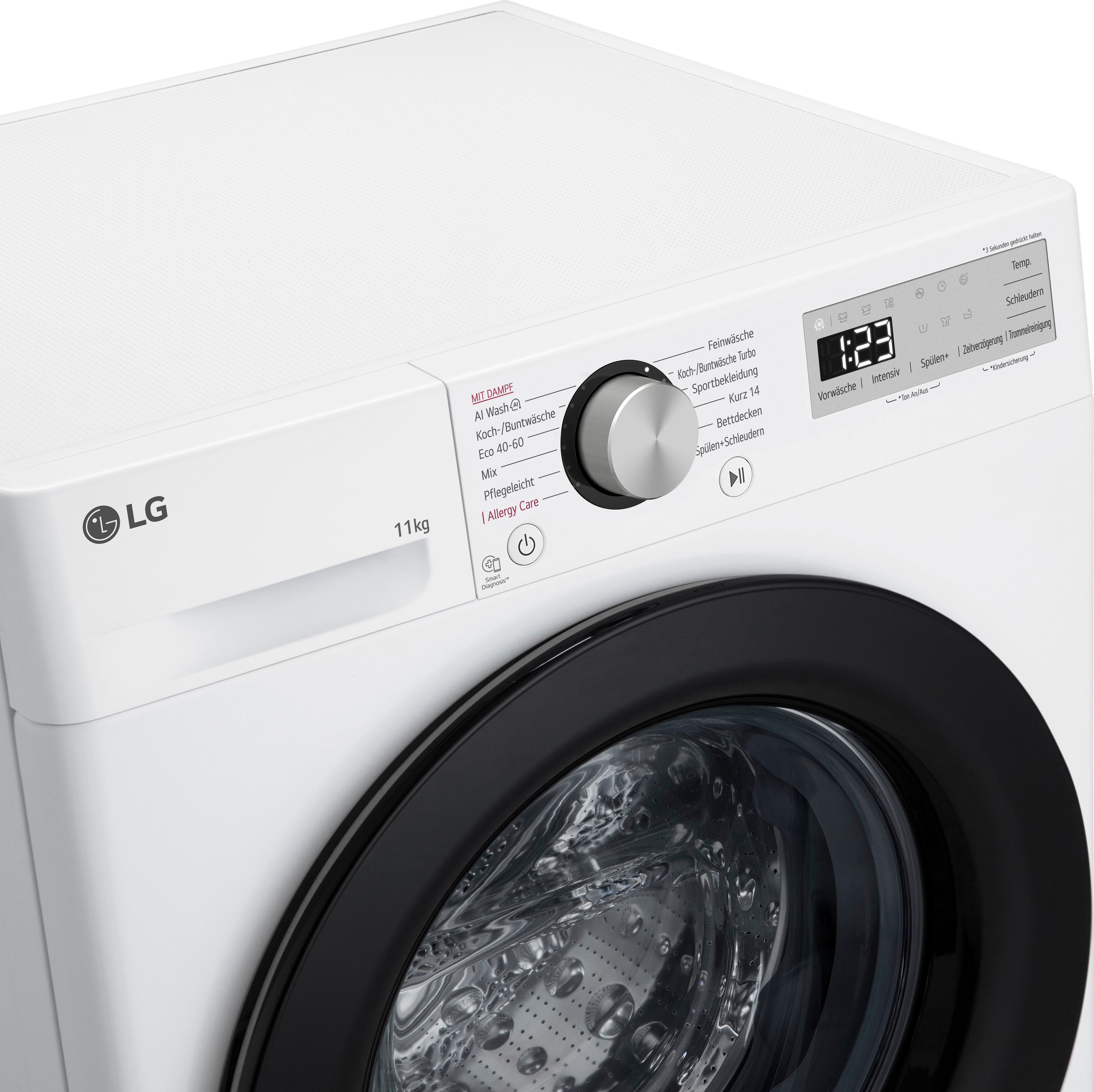 LG Waschmaschine Serie 5 F4WR4911P, 11 kg, 1400 U/min, Steam-Funktion, 4 Jahre Garantie inklusive