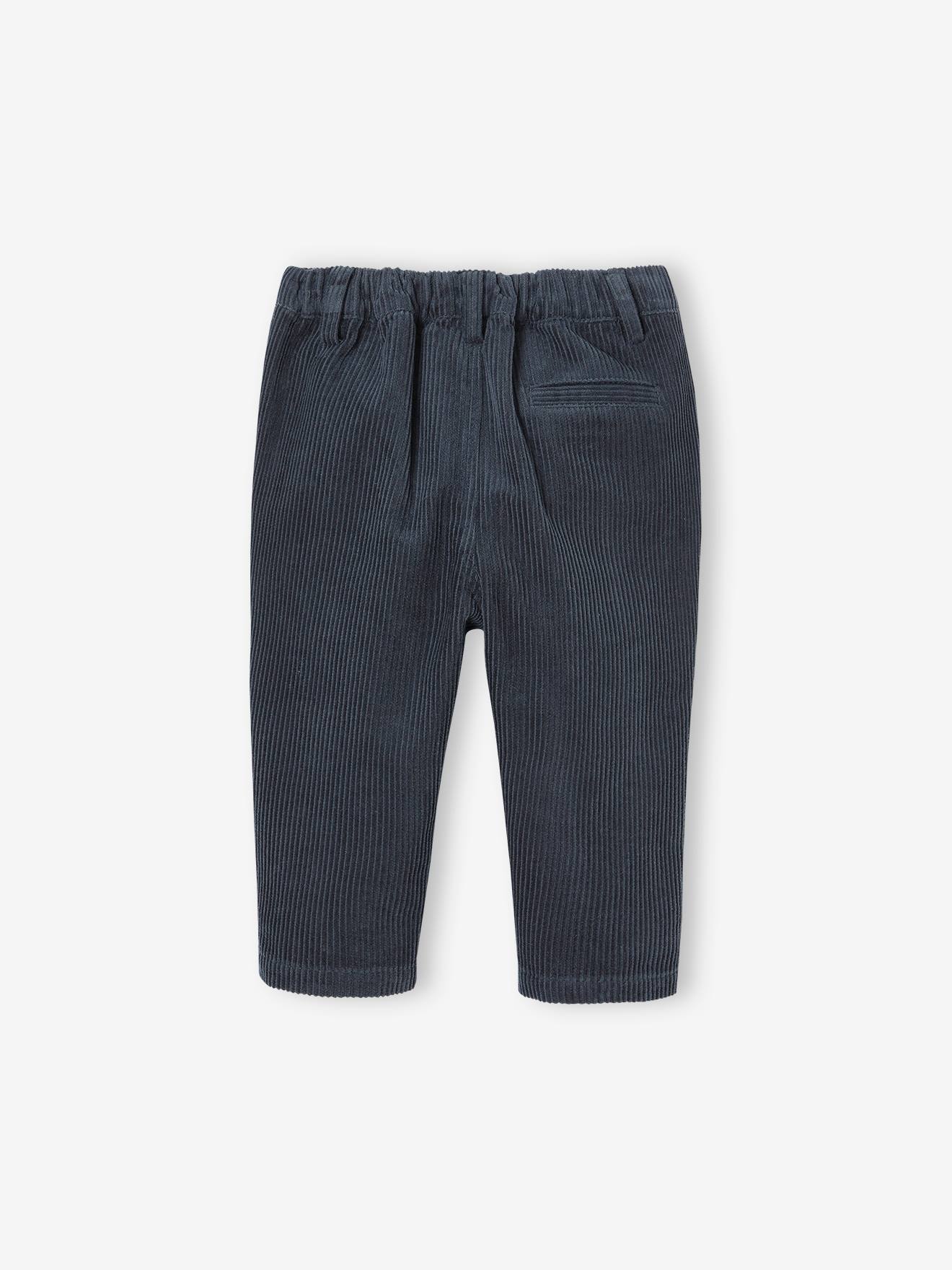 Pantalon bébé velours côtelé anthracite