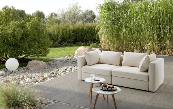 DOMO collection 2-Sitzer Solskin, Speziell für Outdoor, witterungsbeständig, incl. Schutzhülle