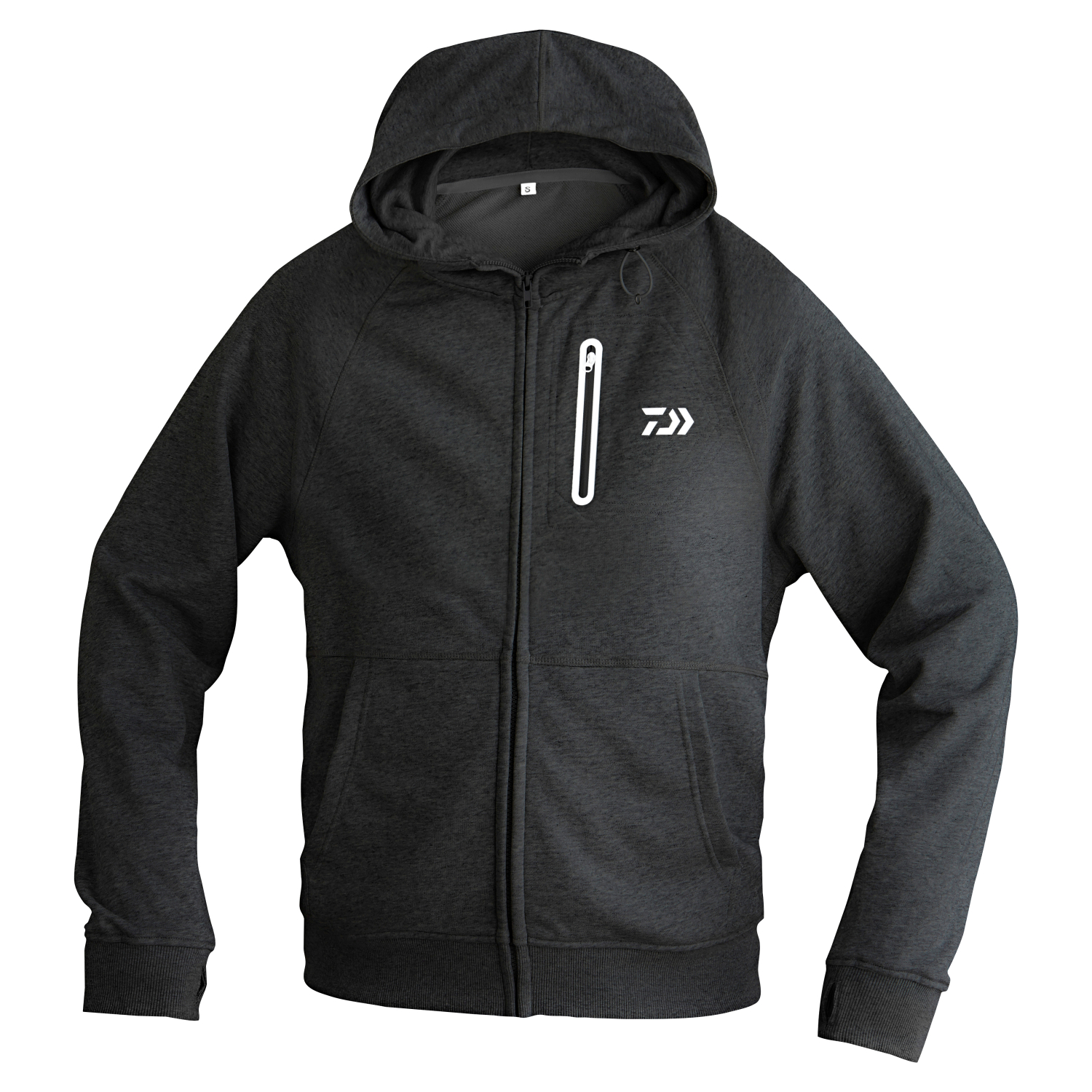 Daiwa Herren Hoodie VEC (m. Reißverschluss, schwarz)