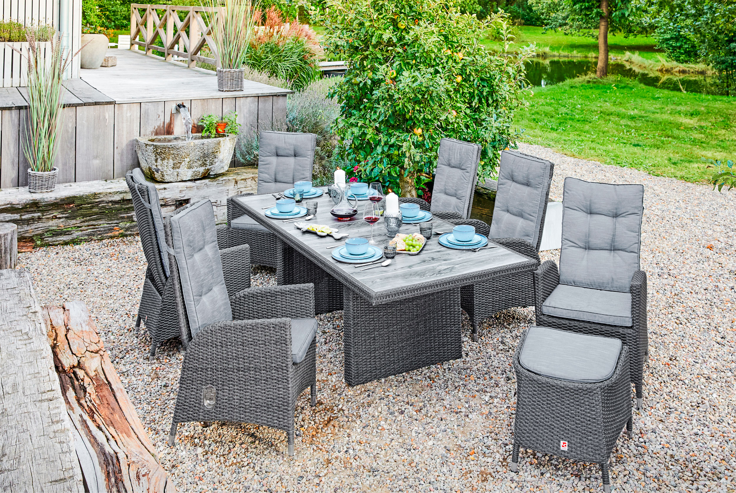 OUTDOORGartentisch Wangenform