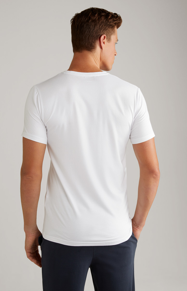 2er-Pack Modal-Baumwoll-Stretch T-Shirts in Weiss