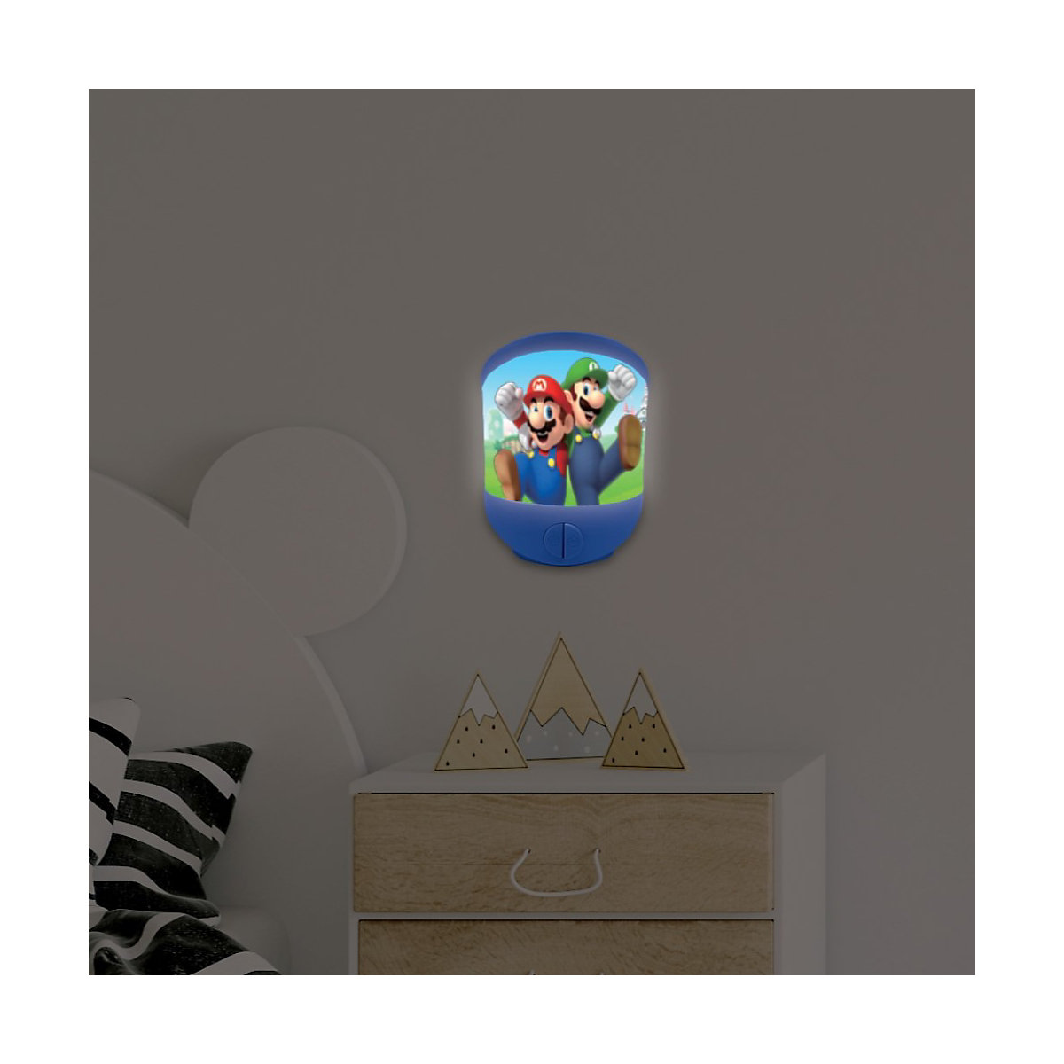 Super Mario Wandlicht Tisch-Nachtlicht Lampe mit Timerfunktion