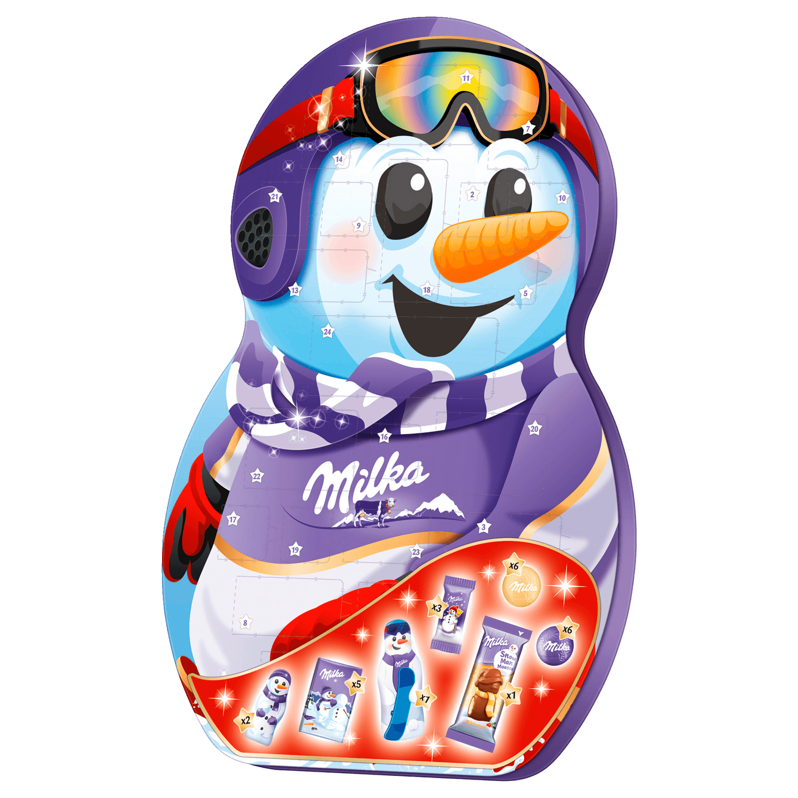 Milka Snow Mix Adventskalender 236g