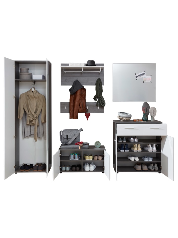 ebuy24 Garderobenmöbel-Set LineGD Silber 250 x 35 cm günstig kaufen onesize