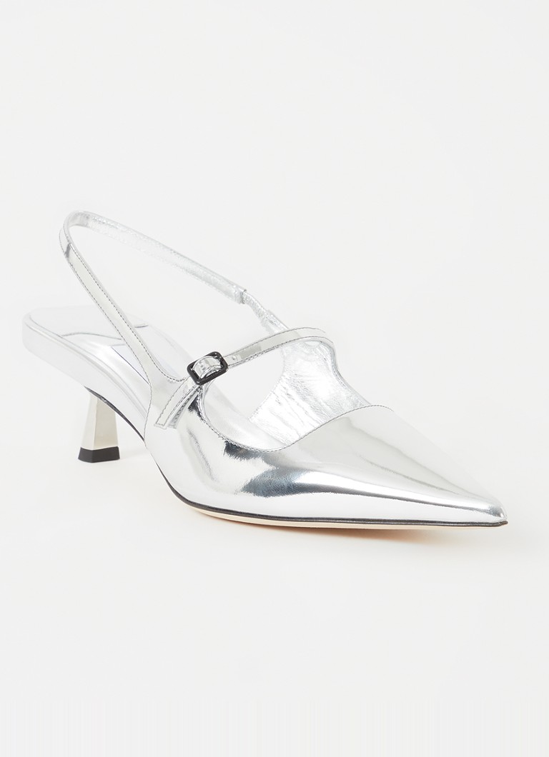 Escarpins Jimmy Choo Didi 45 en cuir avec finition métallisée
