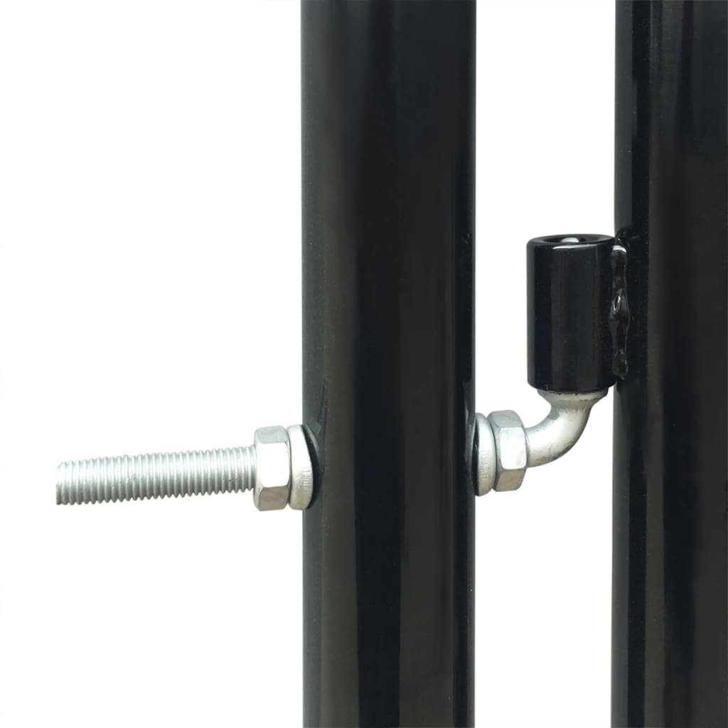vidaXL Gartentor Zauntor (Einzeltor) Schwarz 100x125 cm