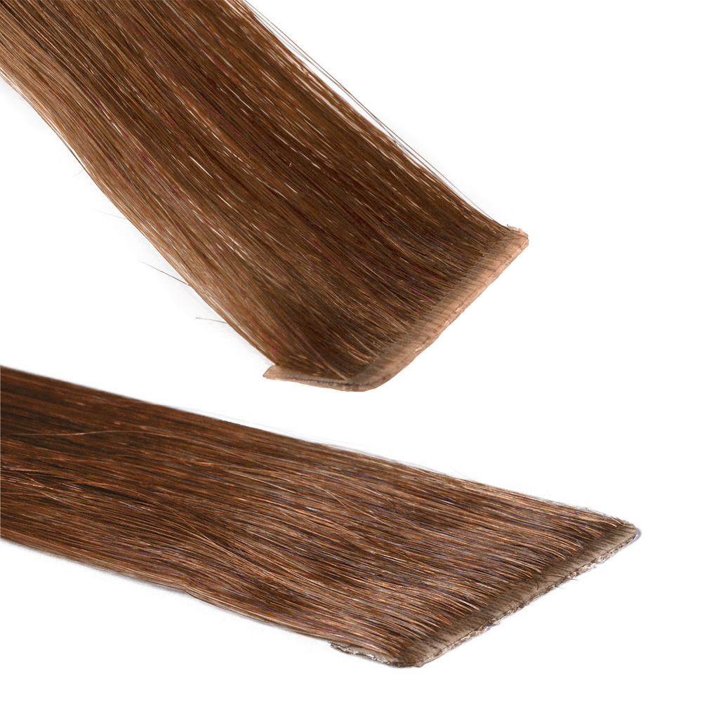hair2heart Extensions adhesives Invisible Premium cheveux naturels #8 Marron clair extensions