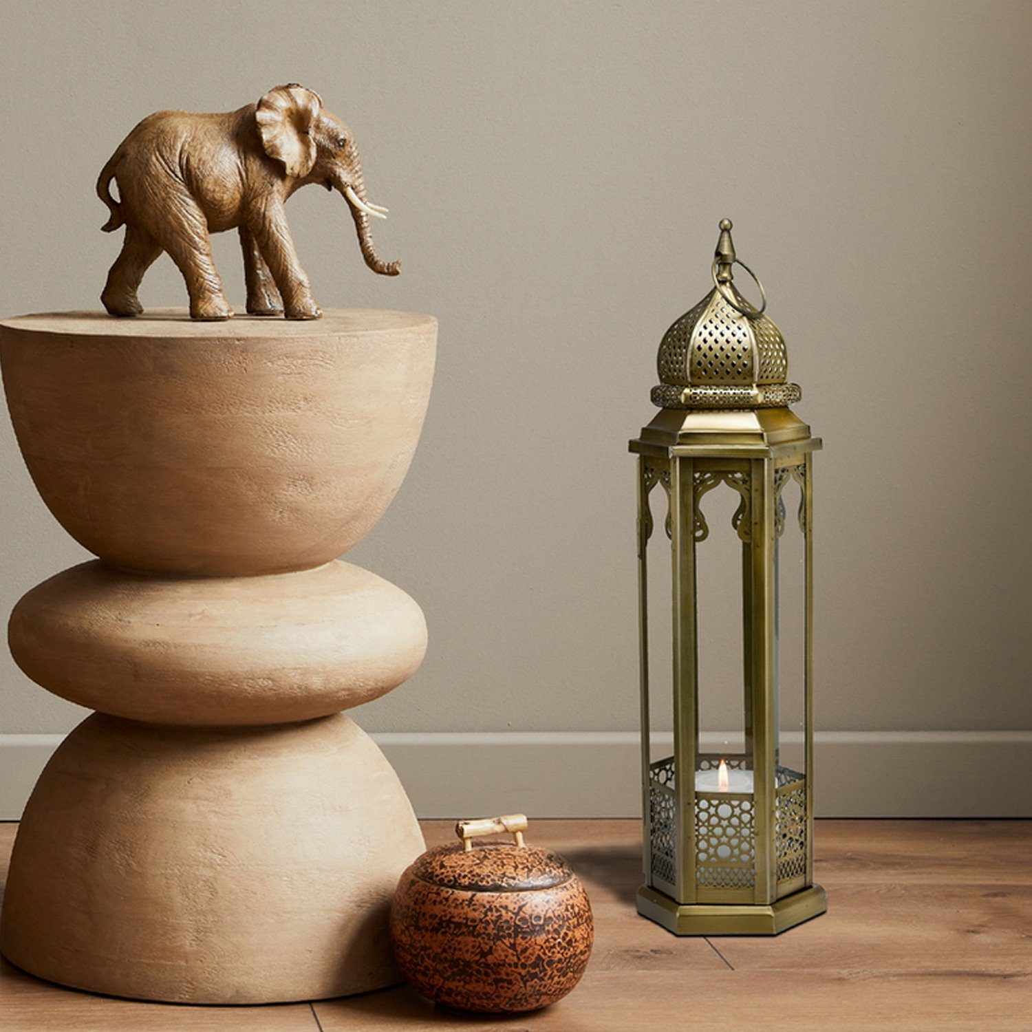 Marrakesch Orient & Mediterran Interior Kerzenhalter Laterne Moulan 50cm, orientalische Laterne, Teelichthalter, Handarbeit
