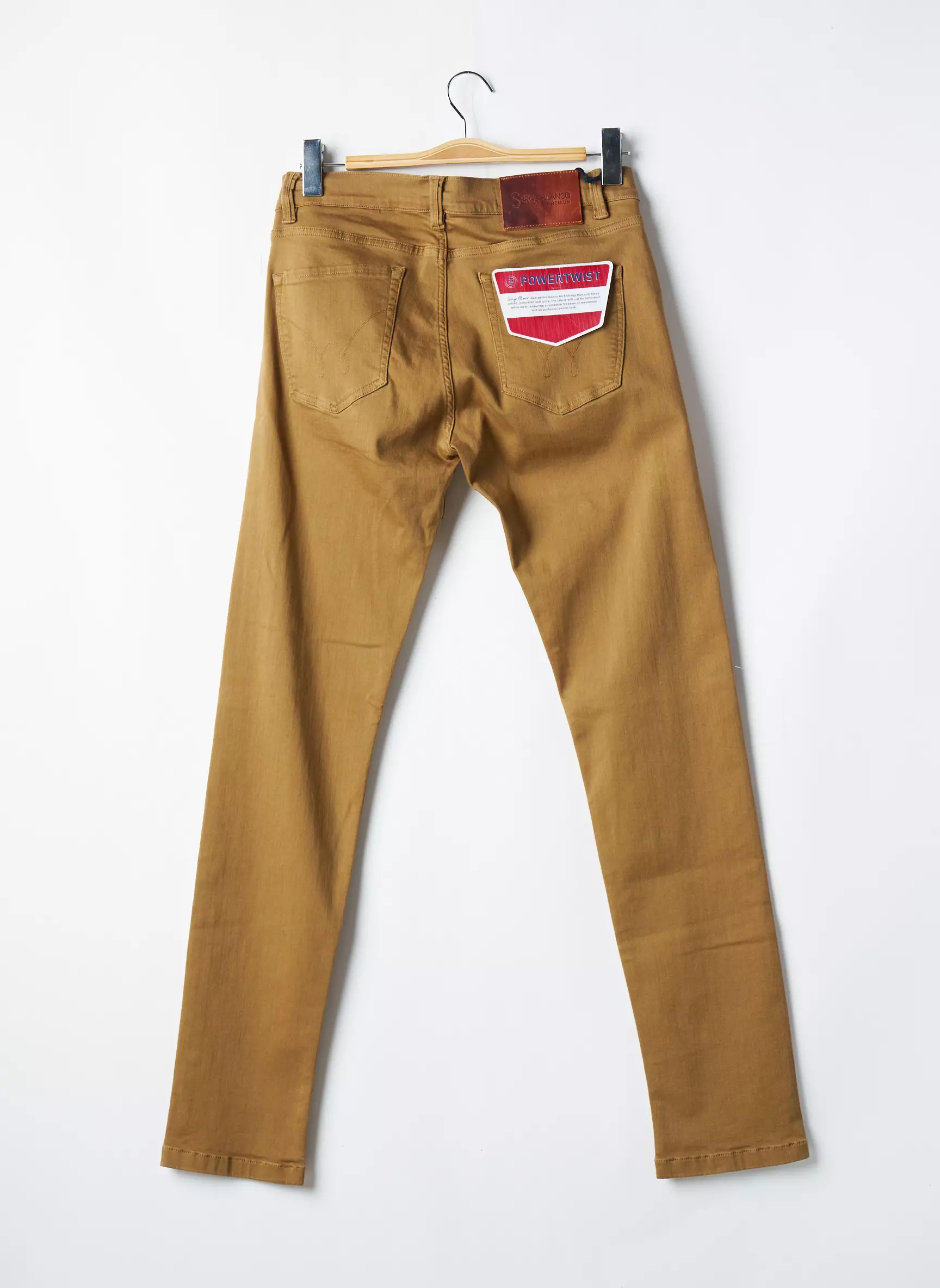 Serge Blanco Pantalons Slim Femme couleur beige