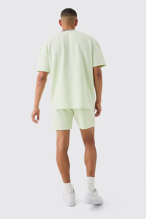Oversize T-Shirt mit High Build Pique Limited Print