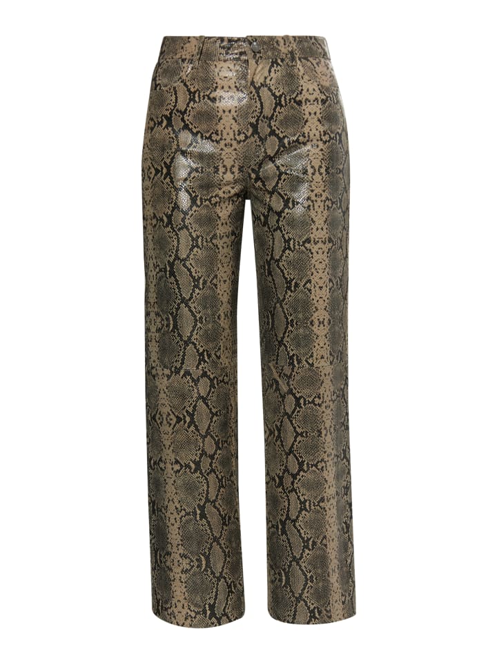 faina Lederhose in Beige Schlange günstig kaufen