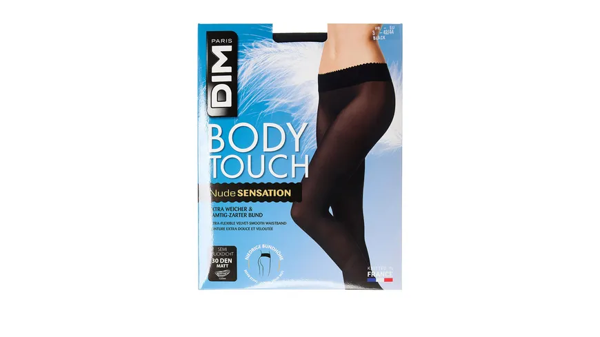 DIM Damen Feinstrumpfhose Komfort Body Touch Opaque 30 DEN noir