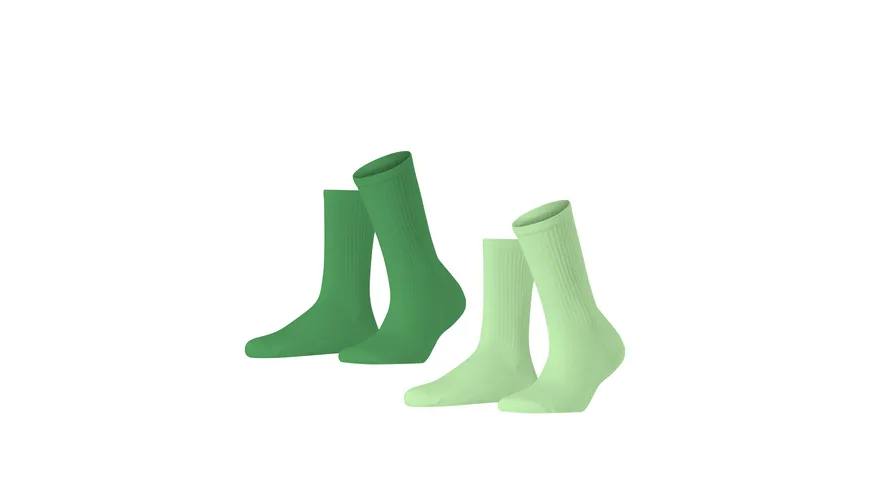 ESPRIT Damen Socken Basic Tennis 2er Pack grün