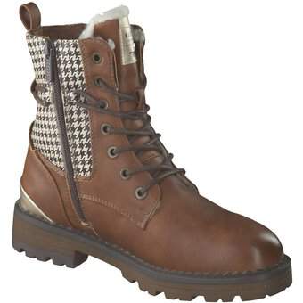 Mustang Schnür Boots in braun