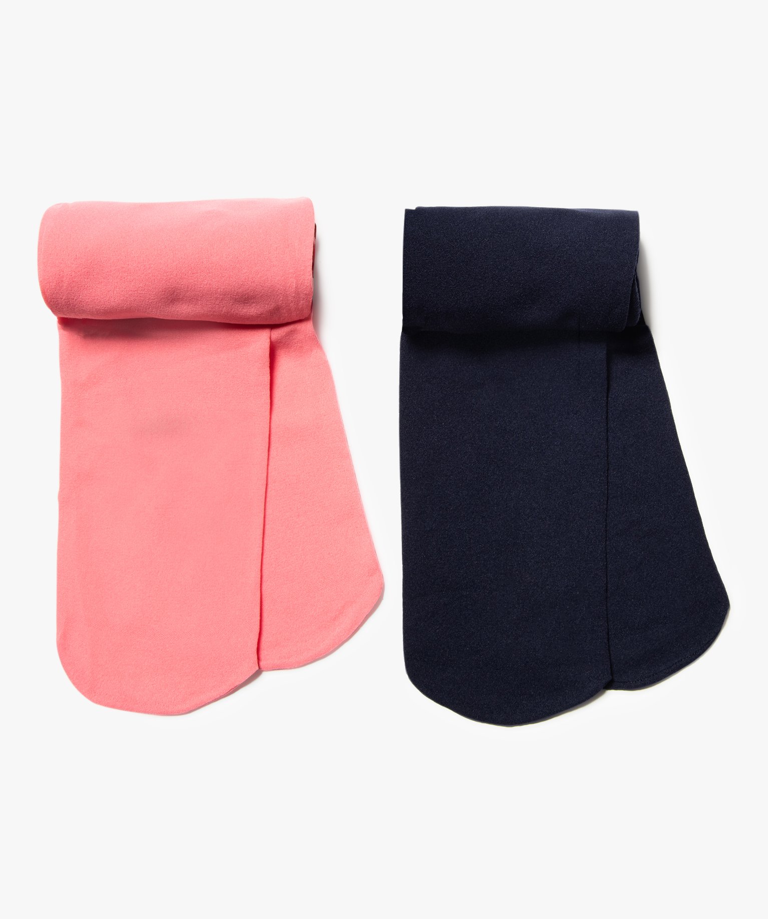 Collants fille semi-opaques unis (lot de 2) marine | GEMO