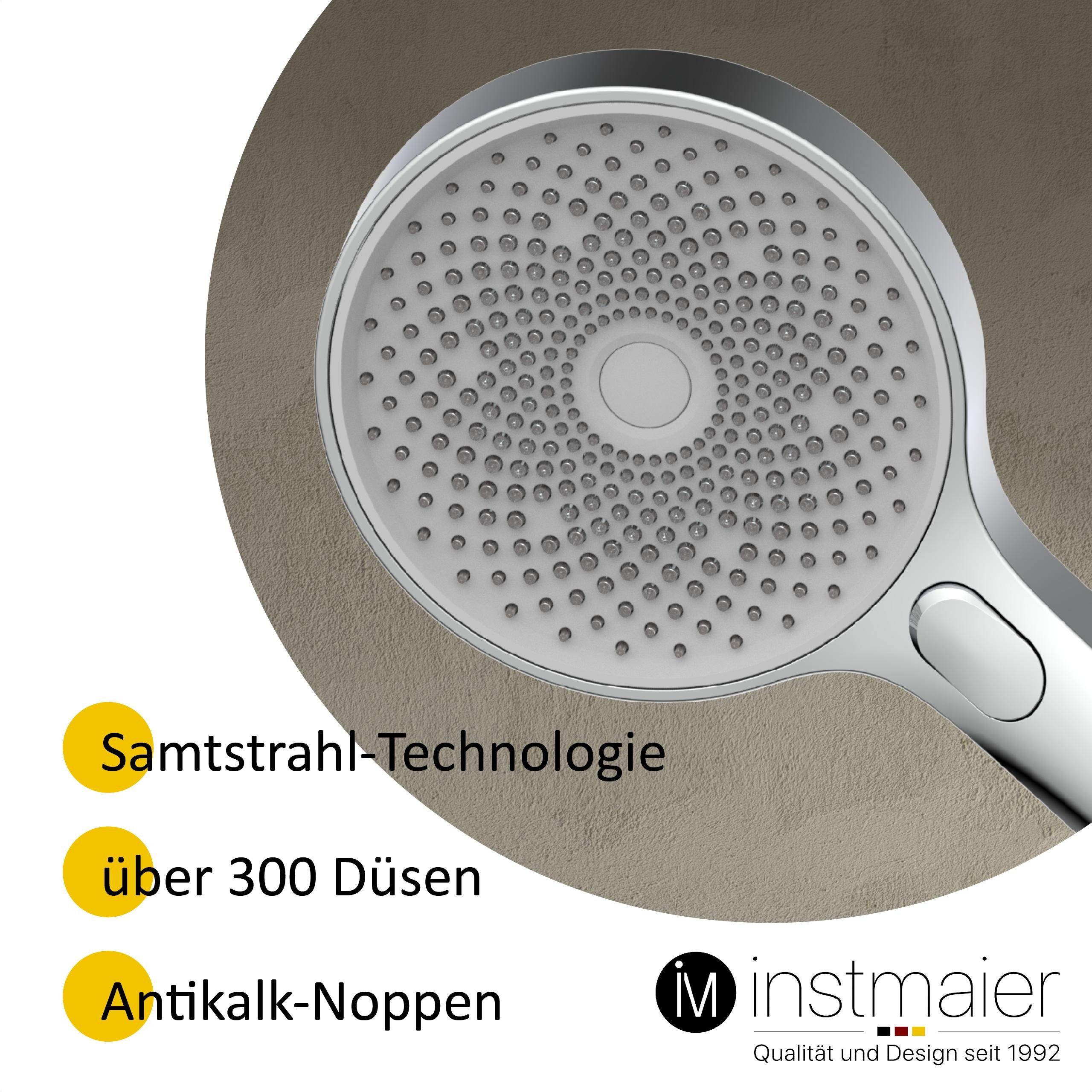 instmaier Handbrause H1, Duschbrause mit einzigartigem Strahlbild, Wassersparend