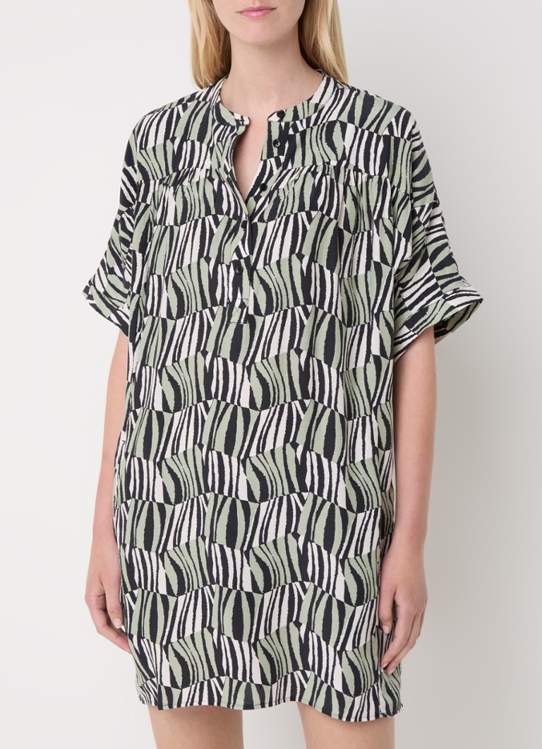 Rochie-tunică scurtă cu imprimeu în carouri Whistles
