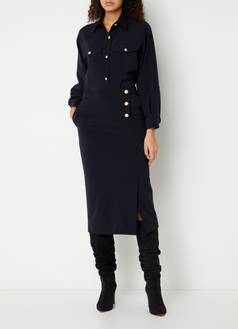 Jupe crayon midi Gerard Darel Delilea avec détails de boutons