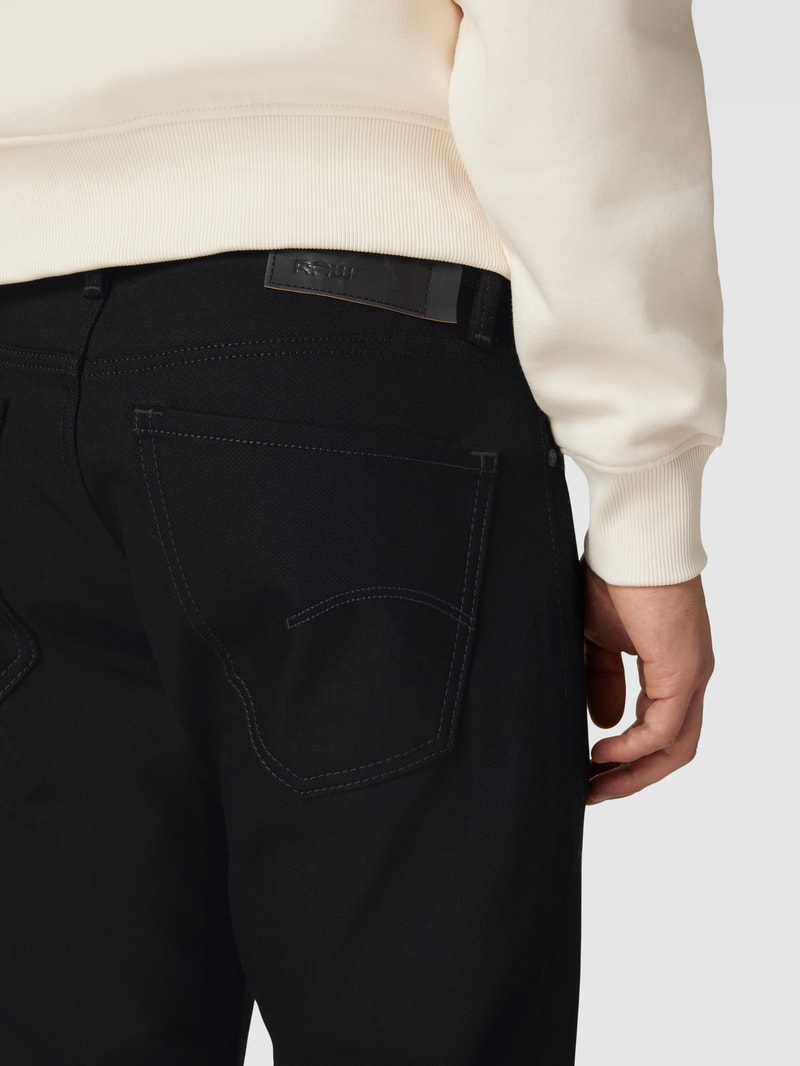 Straight Leg Jeans im 5-Pocket-Design Modell 'Mosa' in schwarz