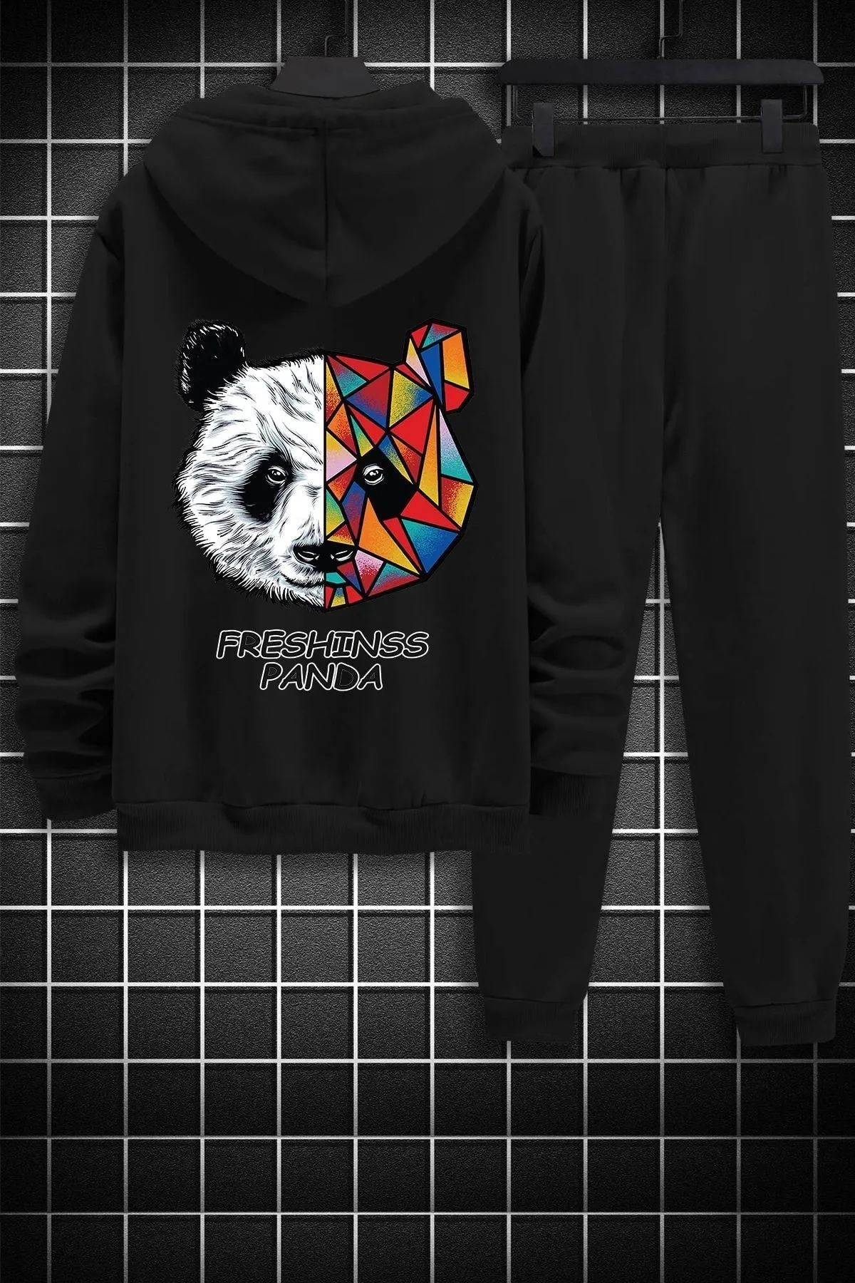 uyguntarz  Unisex-Panda-Trainingsanzug-Set