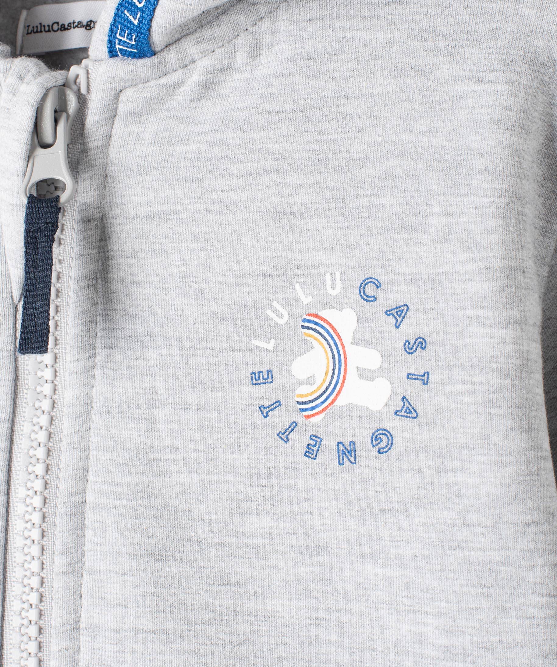 Sweat bébé Garçon zippé à capuche – LuluCastagnette gris clair | GEMO