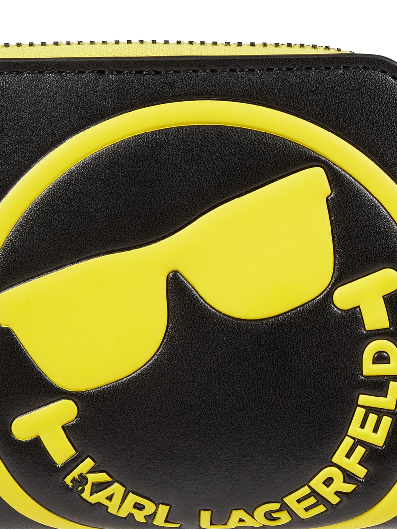 KARL LAGERFELD x SMILEY® Portemonnaie mit Logo in schwarz