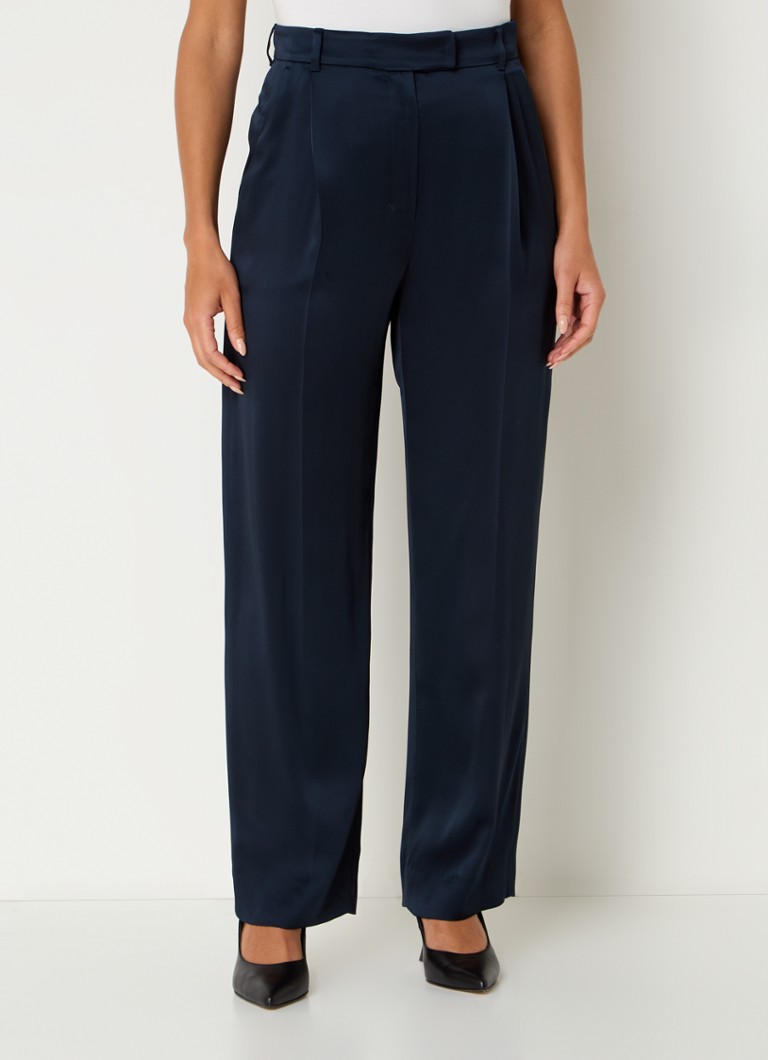 Pantaloni MaxMara Cady cu talie înaltă, cu talie lată și buzunare laterale.