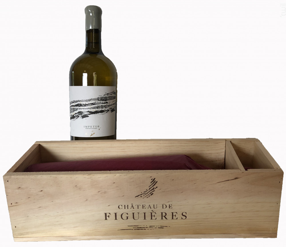 Impetus Blanc - Caisse Bois Château de Figuières Vin Blanc●Vin de Pays d'Oc 2016 150cl