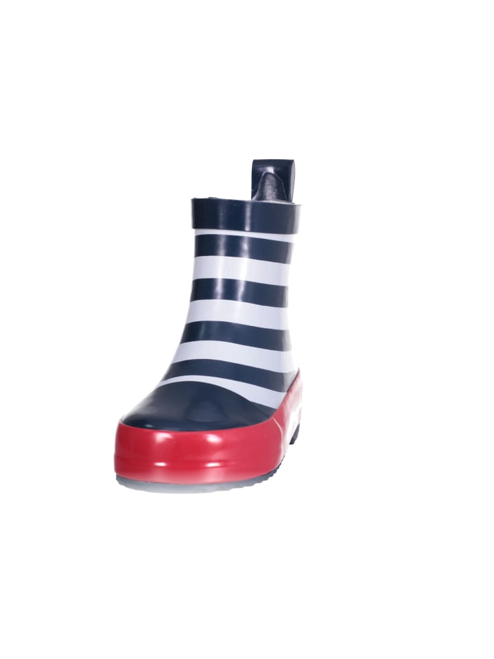 Playshoes Gummistiefel Halbschaft maritim in Marine/weiß günstig kaufen