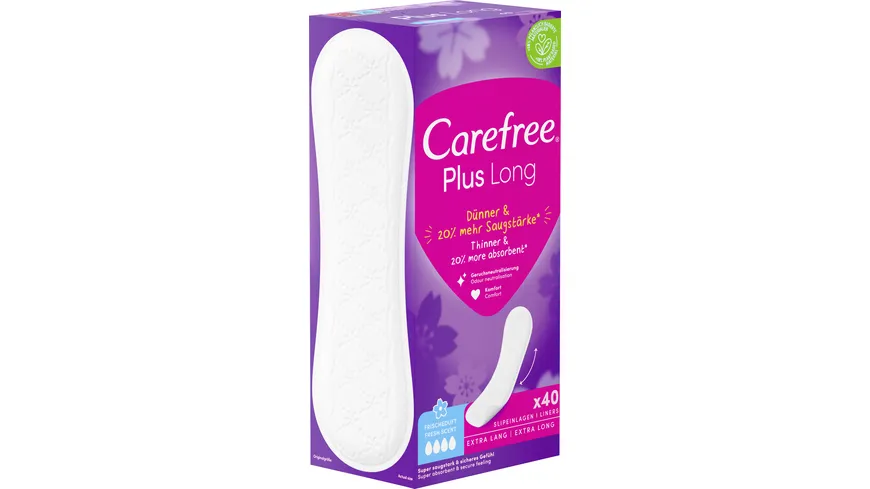 Carefree Plus Long Frischeduft x40 Slipeinlagen