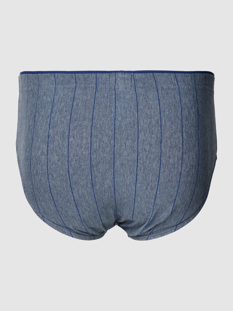 Slip mit Streifenmuster Modell 'NATURE' in dunkelblau meliert
