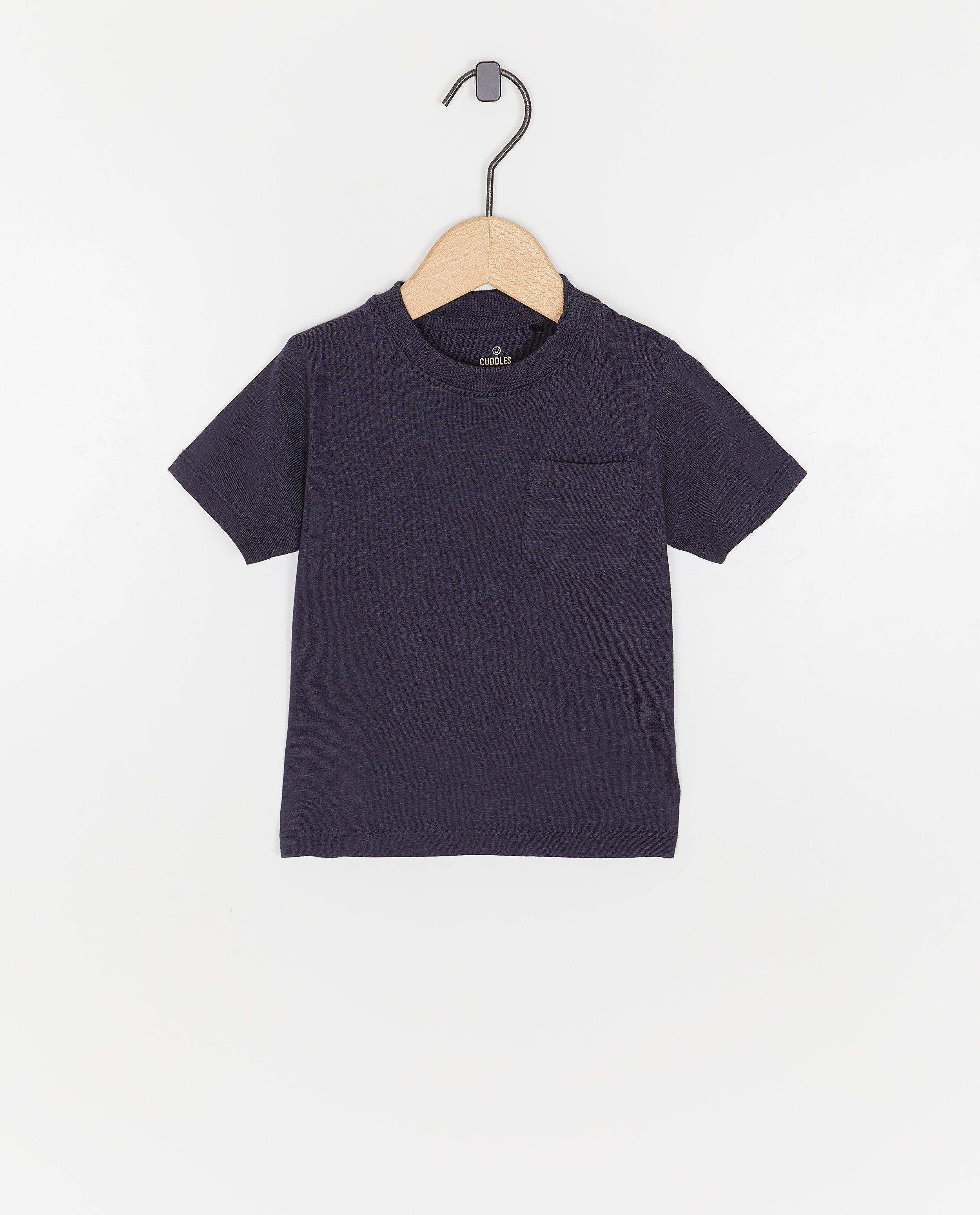 Tricou albastru închis Cuddles and Smiles, albastru închis