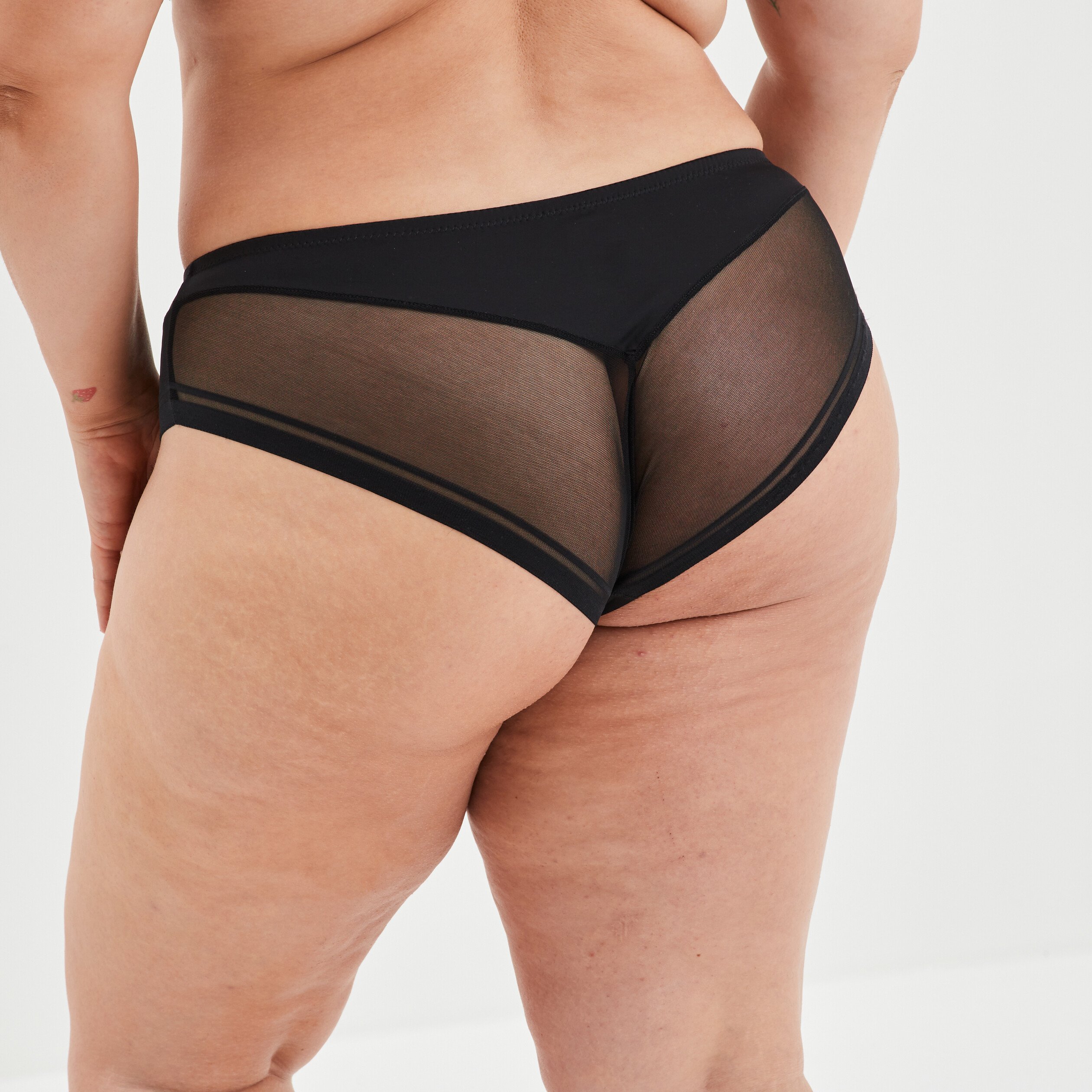 Culotte avec microfibre Izold noir femme grande taille | La Halle