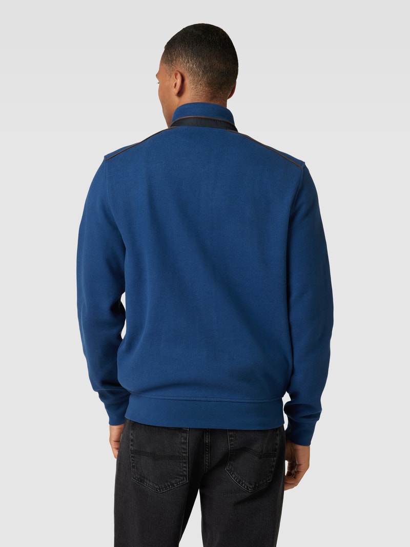 Sweatjacke mit Reißverschluss in marineblau