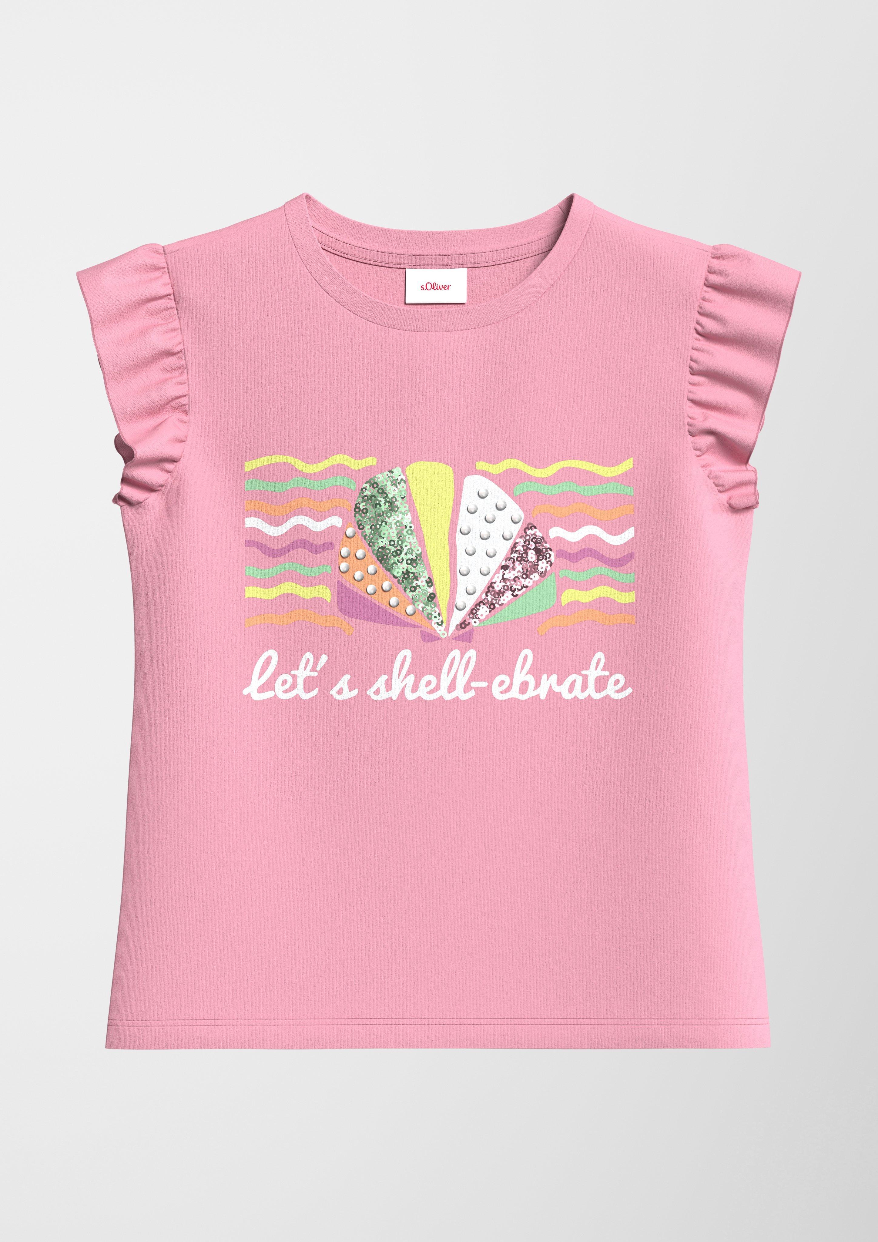 Baumwollshirt mit Artwork  2131424-4325