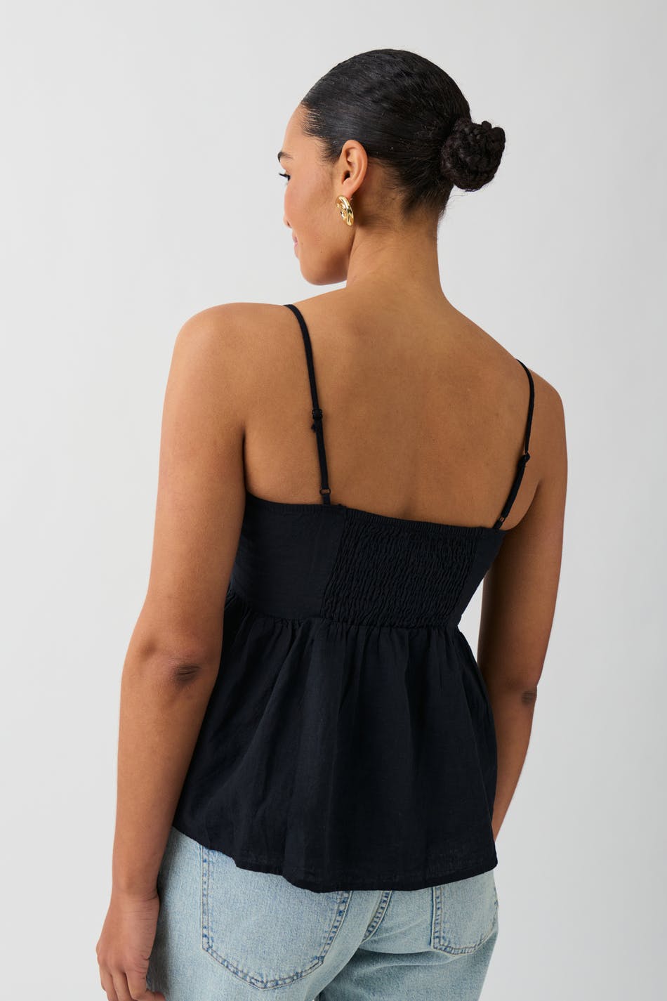 Linen blend singlet
