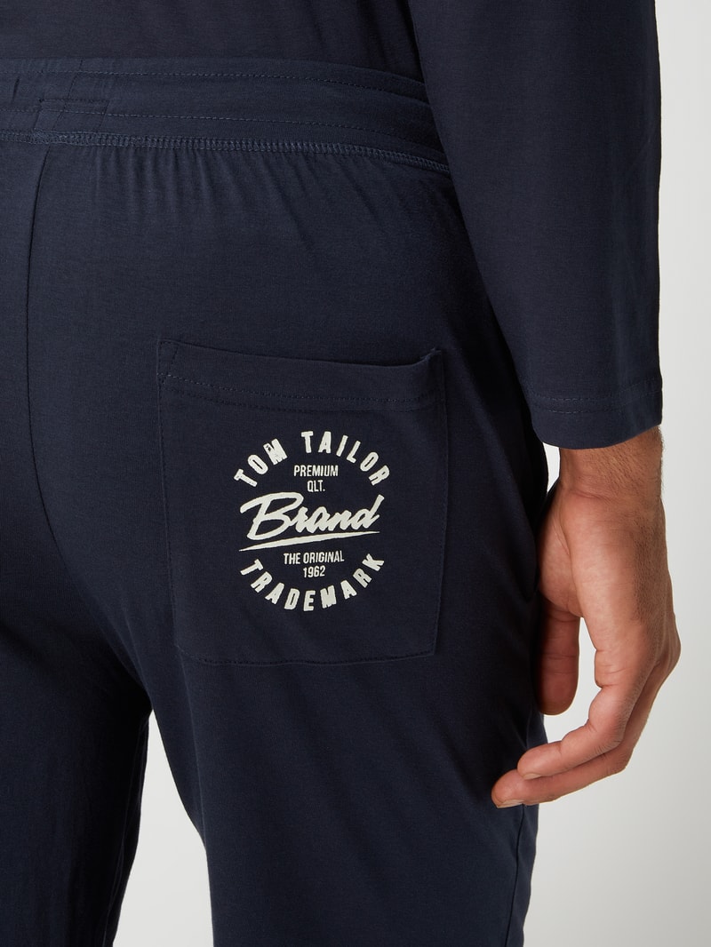 Pyjamashorts aus Baumwolle in dunkelblau