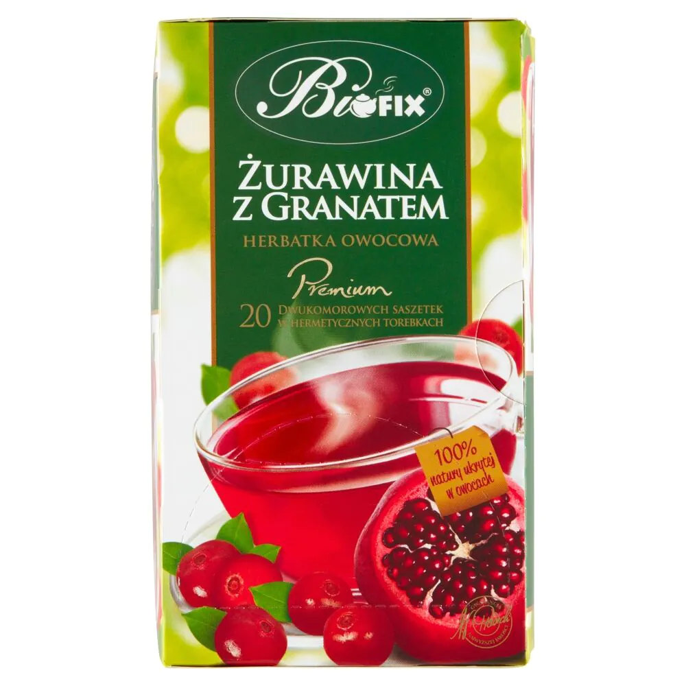 „Bifix Premium“ arbata, spanguolių ir granatų skonio
